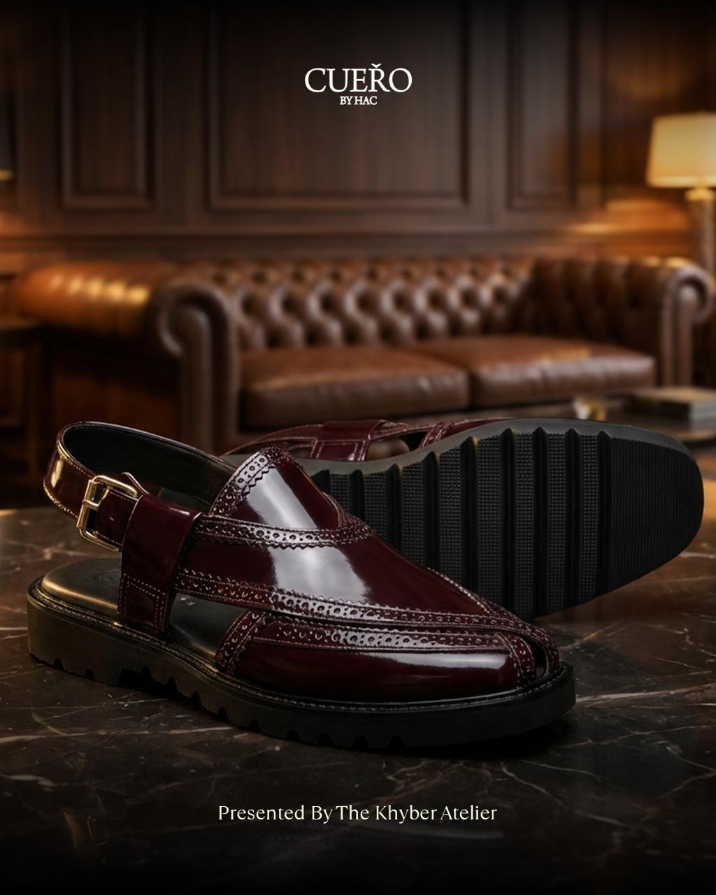 The Khyber: a chappal, cut on a European last