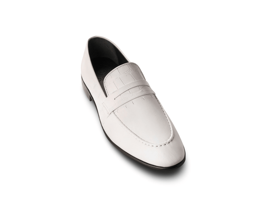 mens white loafers dress shoes Wilfred White Leather Loafers – Premium Men's Shoes – Cuero By HAC