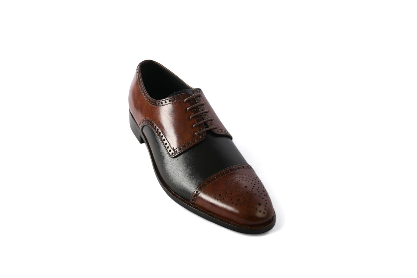 Duke's Heritage Lace-Up Shoes – Chestnut & Black Leather Elegance