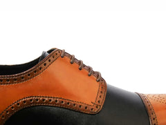 Close-up detail of Chester Luxe lace-up shoes highlighting premium leather texture and fine craftsmanship quality