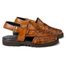 Cueřo’s Khyber 02 tobacco honey peshawari chappal pair view handcrafted leather sandal