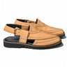 Cueřo’s Khyber 09 sand tan peshawari chappal handcrafted leather sandal front angle view