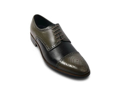 Top angled view of Ducaro wingtip lace-up shoes showing brogue perforation, lace structure, and premium leather craftsmanship