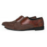 Side view of Duke’s Plush lace-up oxford shoes featuring two-tone suede and leather construction with premium stitched detailing and low-profile sole