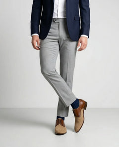Duke’s Prestige Oxford shoes styled with formal outfit showcasing tan suede and brown leather elegant design