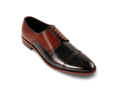 Men’s Ombre lace-up dress shoes statement of timeless elegance front angled view showcasing gradient finish and premium formal craftsmanship