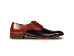 Side profile of Men’s Ombre lace-up dress shoes highlighting smooth gradient leather finish and refined formal silhouette