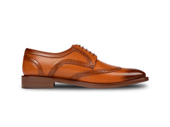 Side profile of Shelby brogue formal lace-up shoes highlighting refined silhouette, premium leather finish, and handcrafted detailing