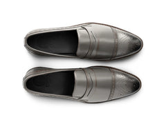 Top view of Sovereign Noir loafers showing clean minimal design, stitching detail, and premium handcrafted leather finish