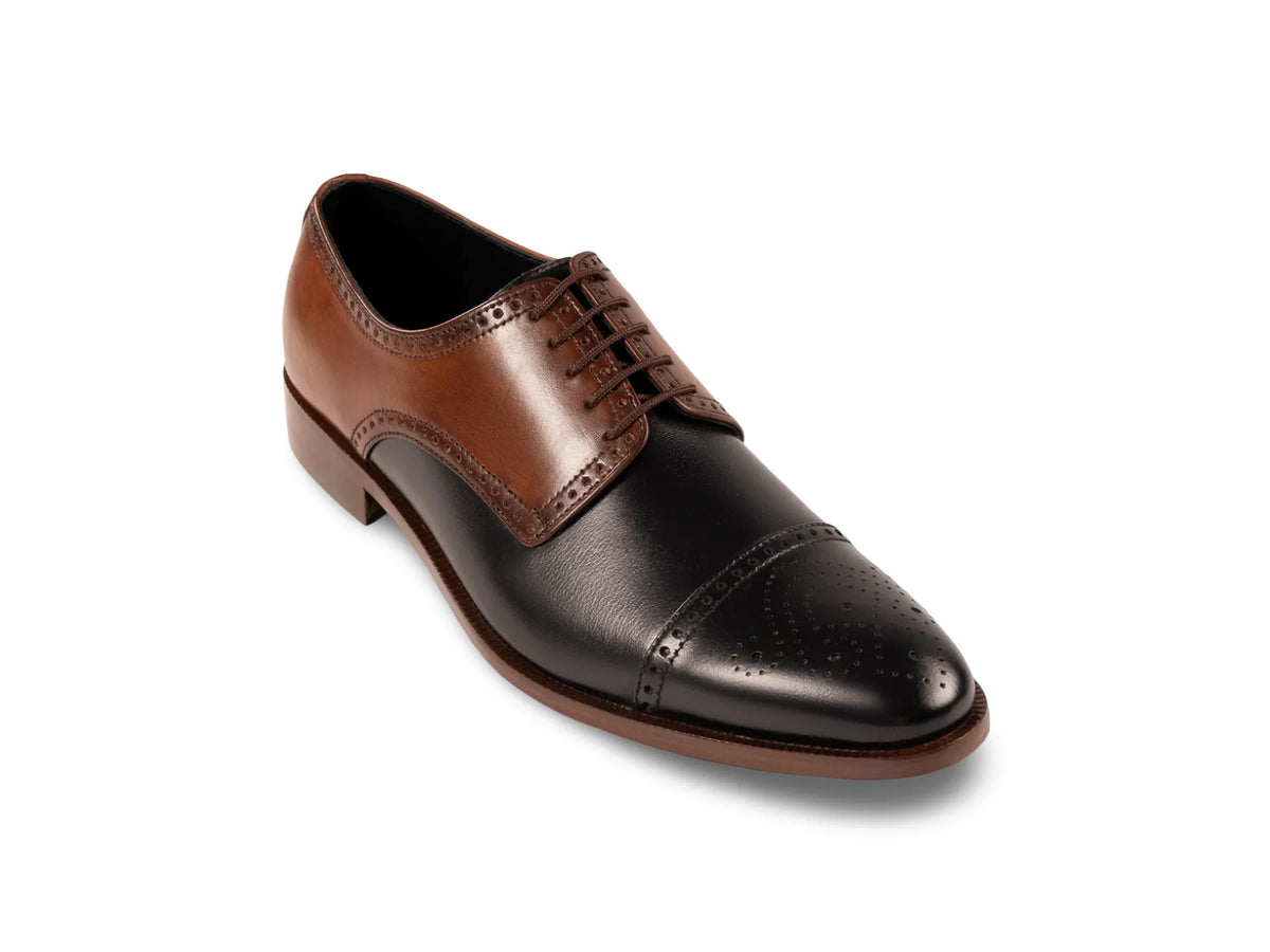 Two-Toned Alfred formal lace-up shoes for men front view showcasing elegant dual-tone design, premium craftsmanship, and modern gentleman style